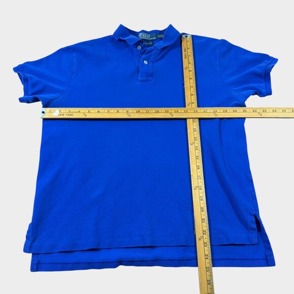 Polo Ralph Lauren Shirt Mens L Blue Custom Fit Short Sleeve Pony Logo Cotton - Picture 8 of 8